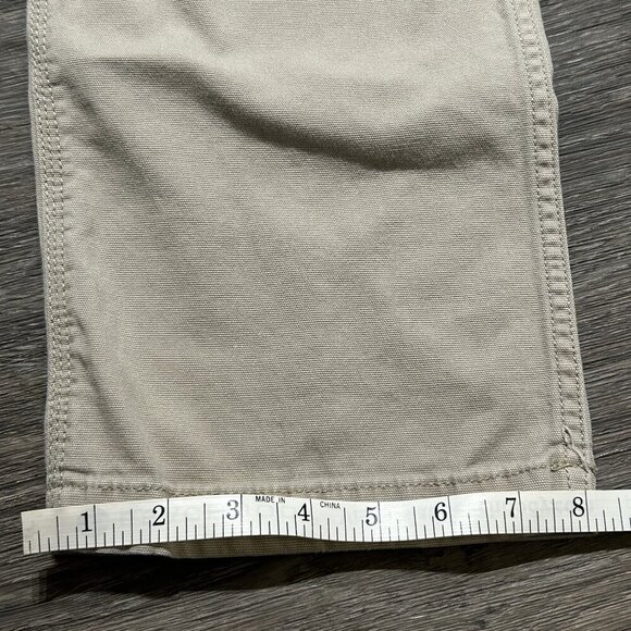 Carhartt Pants 30x30 Relaxed Straight Rigby Canvas Dungaree Work Khaki Workwear - Picture 7 of 13